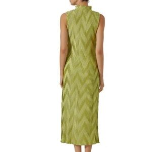 Astr Green Midi Dress with Sleeveless Design and Mock Neck for Cocktail